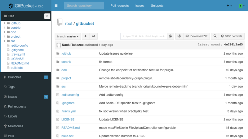 GitBucket screenshot